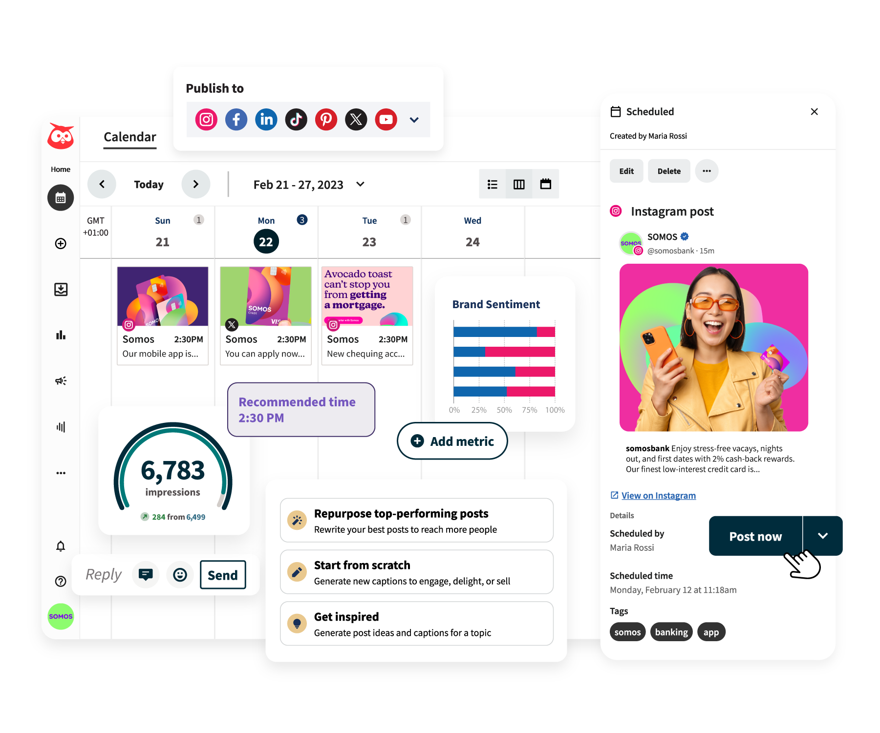 Hootsuite Publishing-Dashboard