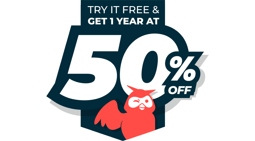 Try it free and get 1 year at 50% off