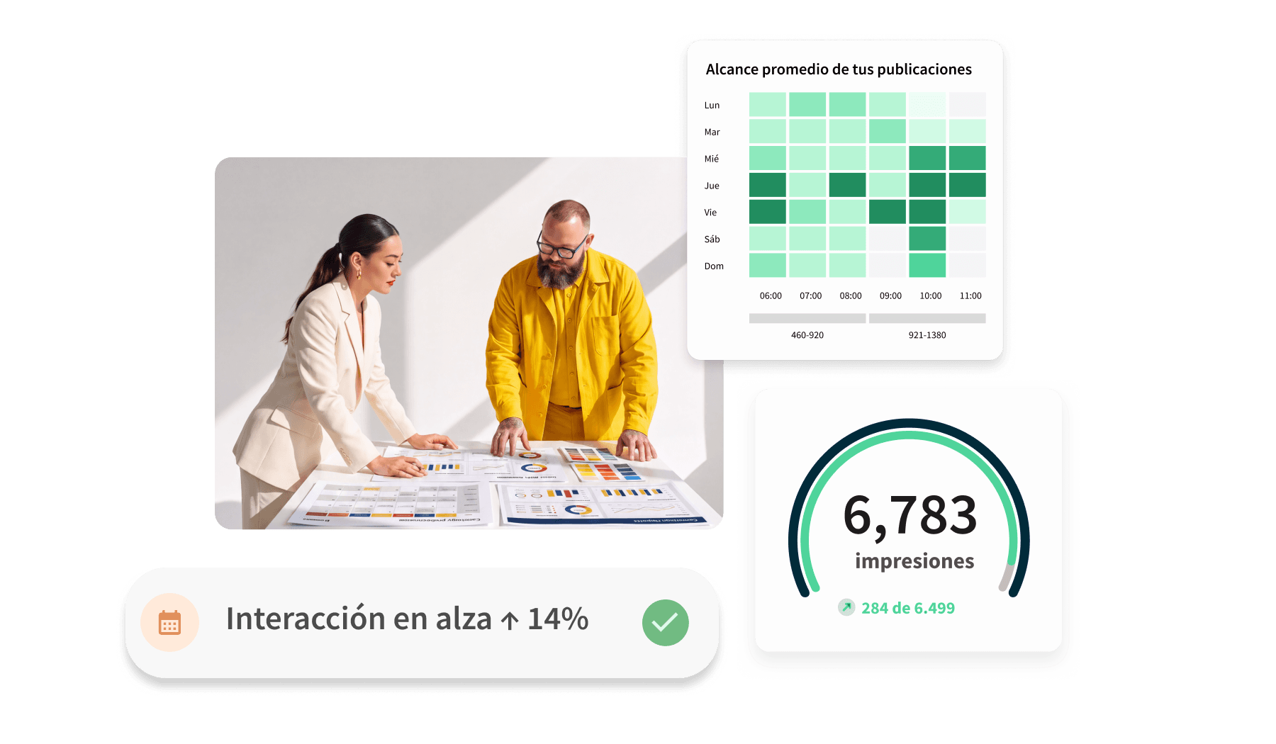 Una vista simplificada de cómo exportar datos (métricas de publicaciones específicas) en formato XLSX.