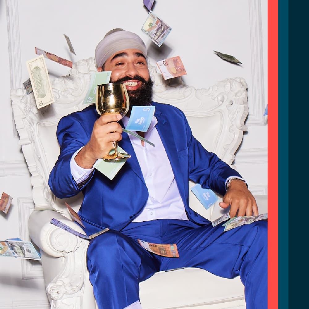 Bild einer Person mit Geld