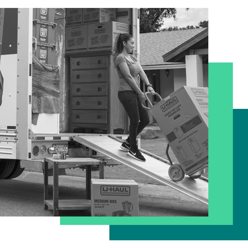 A woman doing physical job