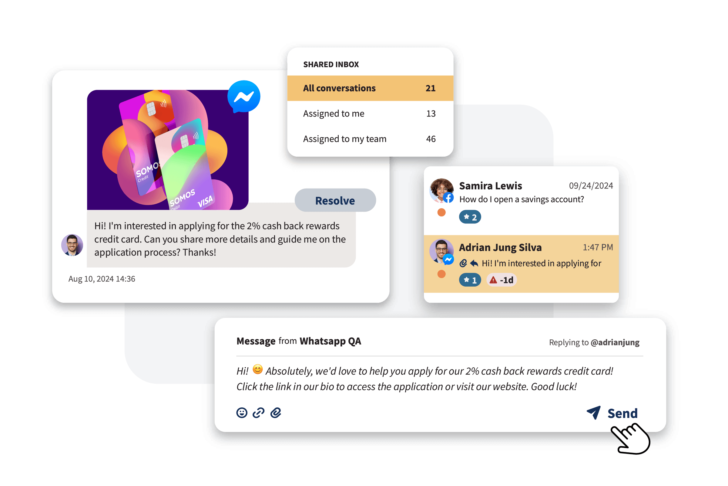 Gerenciamento da caixa de entrada do Facebook no Hootsuite