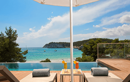 Bild des Dachbalkons der Melia Hotels