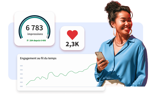 Homme sur un ordinateur portable utilisant Hootsuite Amplify