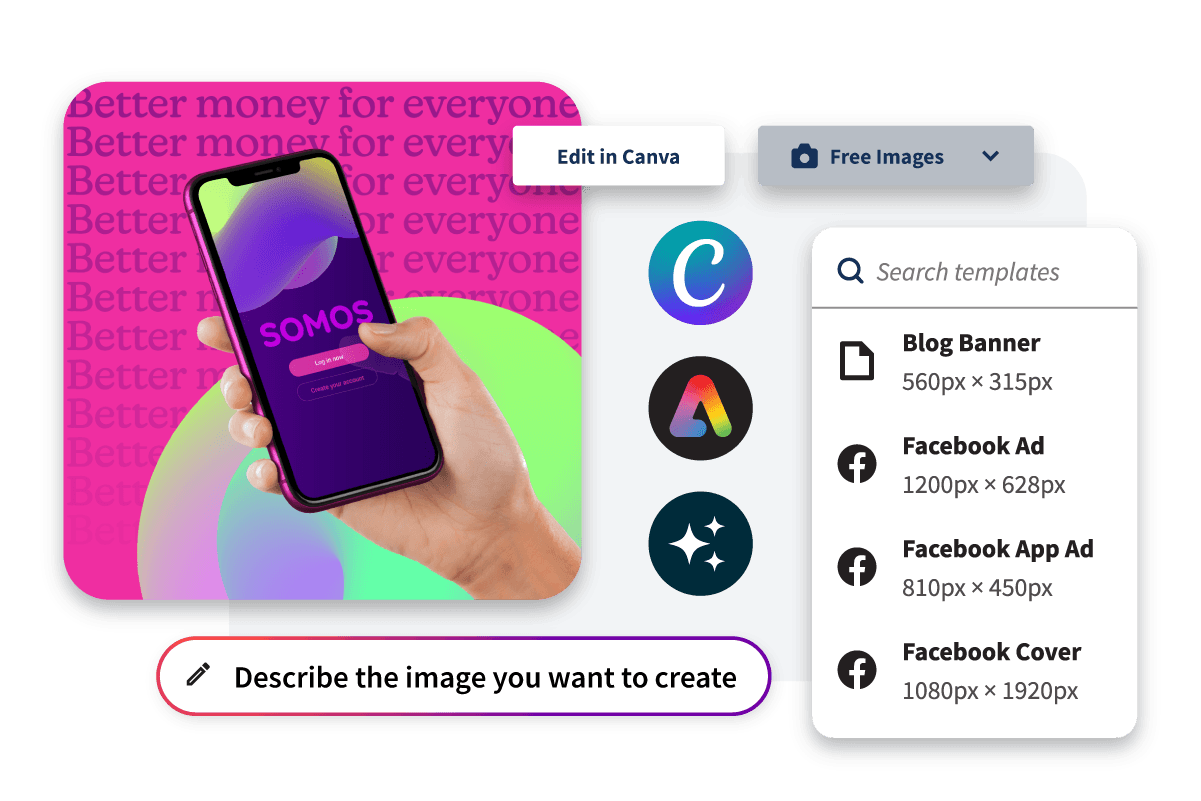 Hootsuite Canva templates, media library, and publishing tools