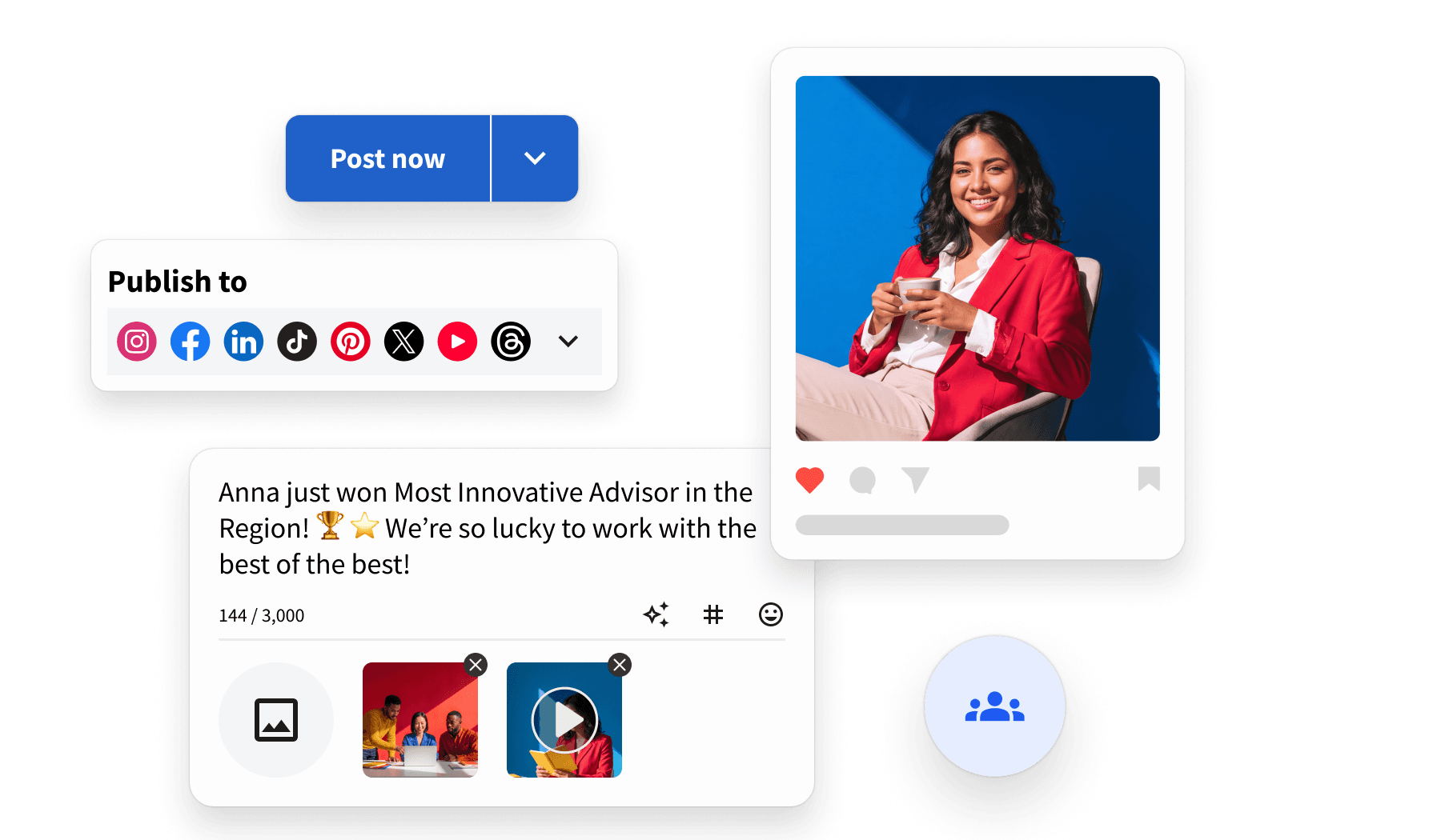 Hootsuite Amplify dashboard with weekly share goals